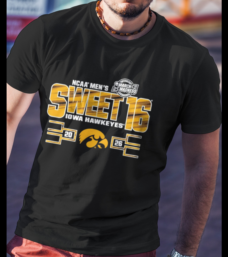 NCAA Men's Sweet 16 Iowa Hawkeyes 2026 Basketball Tournament Bound T-Shirt