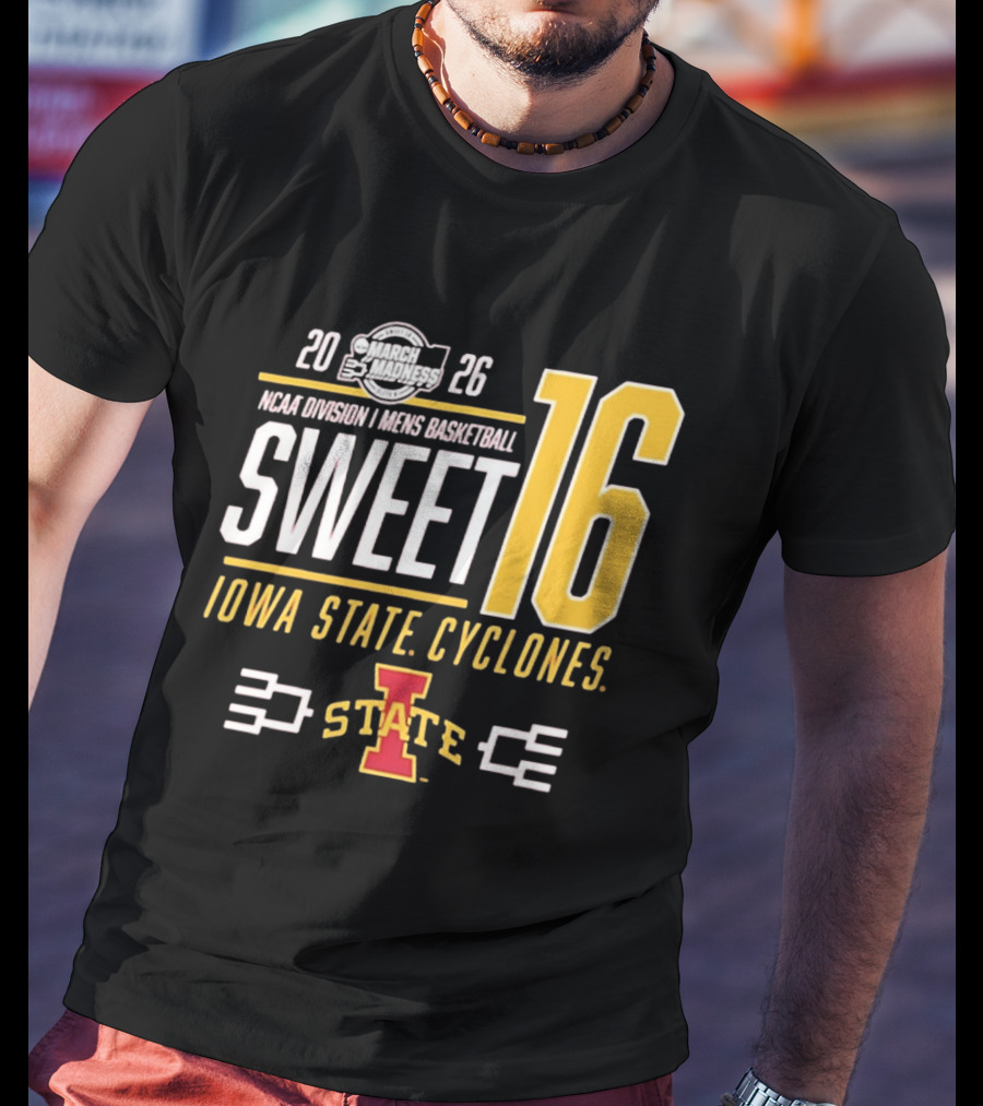 Iowa State Cyclones 2026 NCAA March Madness Sweet 16 Bound Men's Basketball T-Shirt