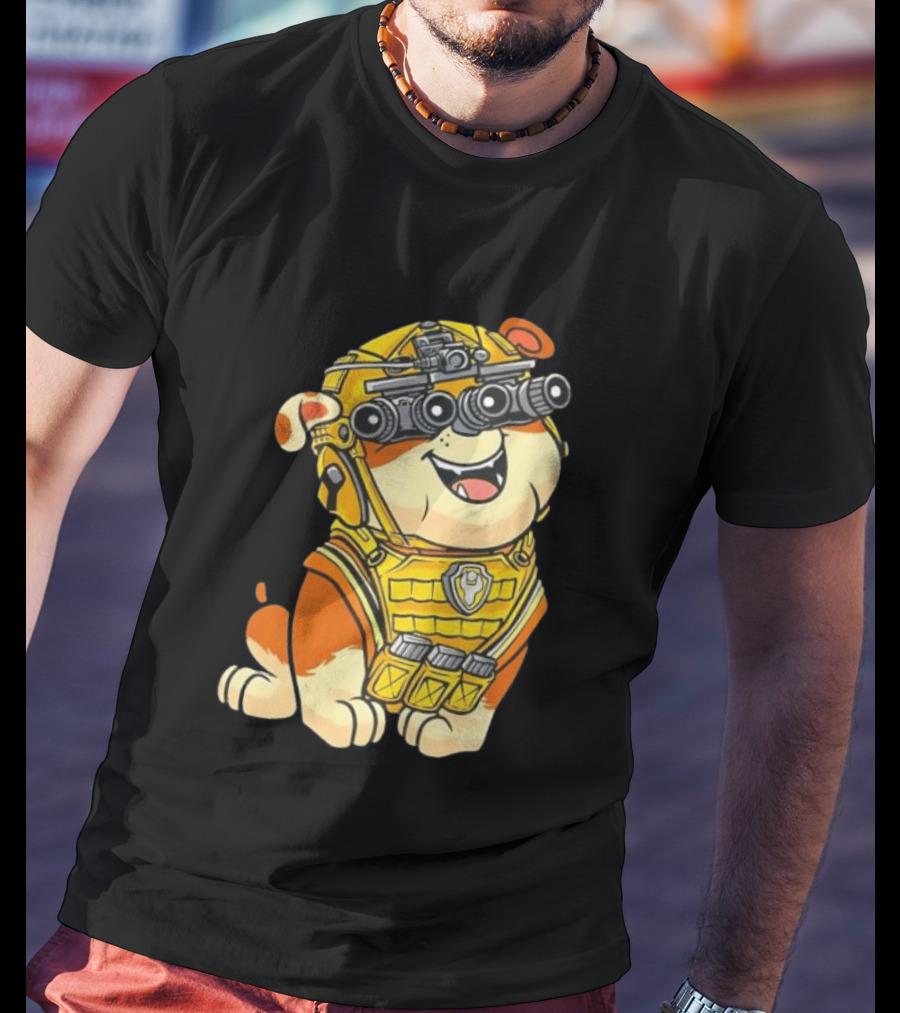 Rubble Construction Paw Patrol Dog Night Vision Goggles T-Shirt