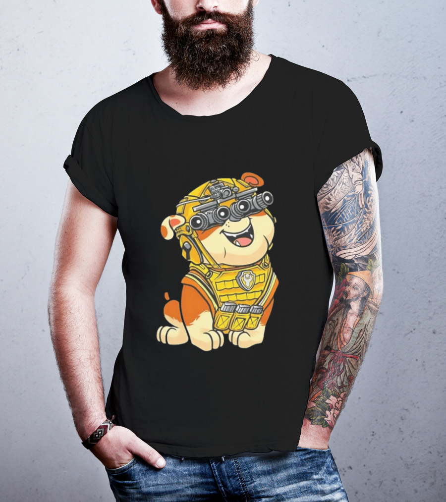 Rubble Construction Paw Patrol Dog Night Vision Goggles T-Shirt