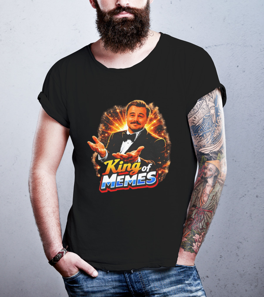 King Of Memes Leonardo DiCaprio Tuxedo Gesture Meme T-Shirt