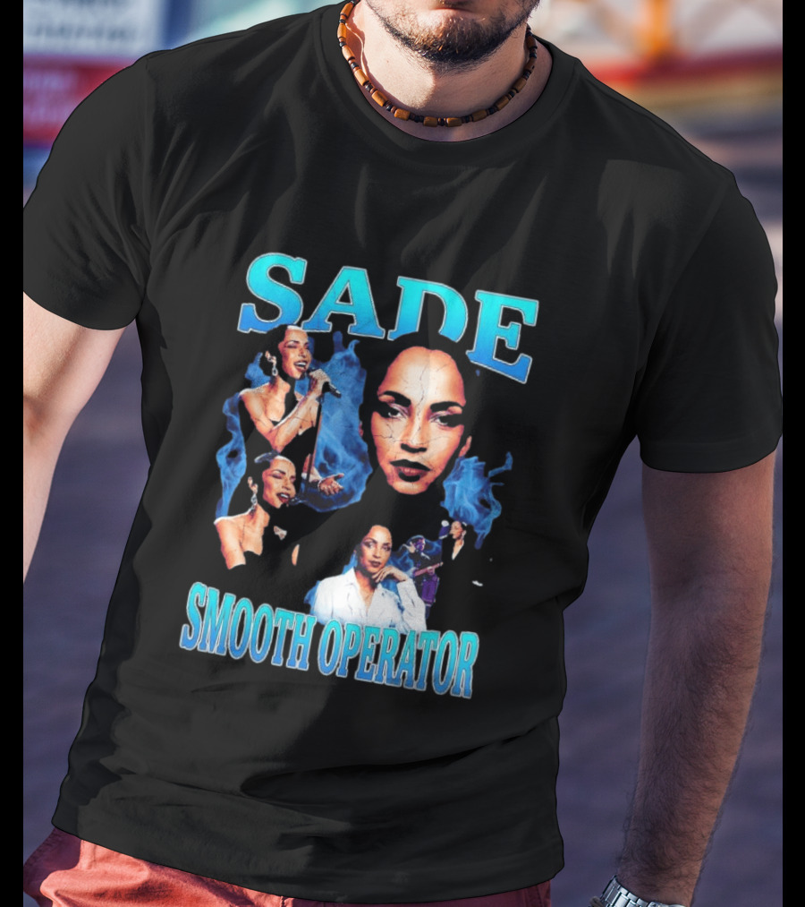 Sade Smooth Operator 90's Iconic Style Retro Music Collage T-Shirt