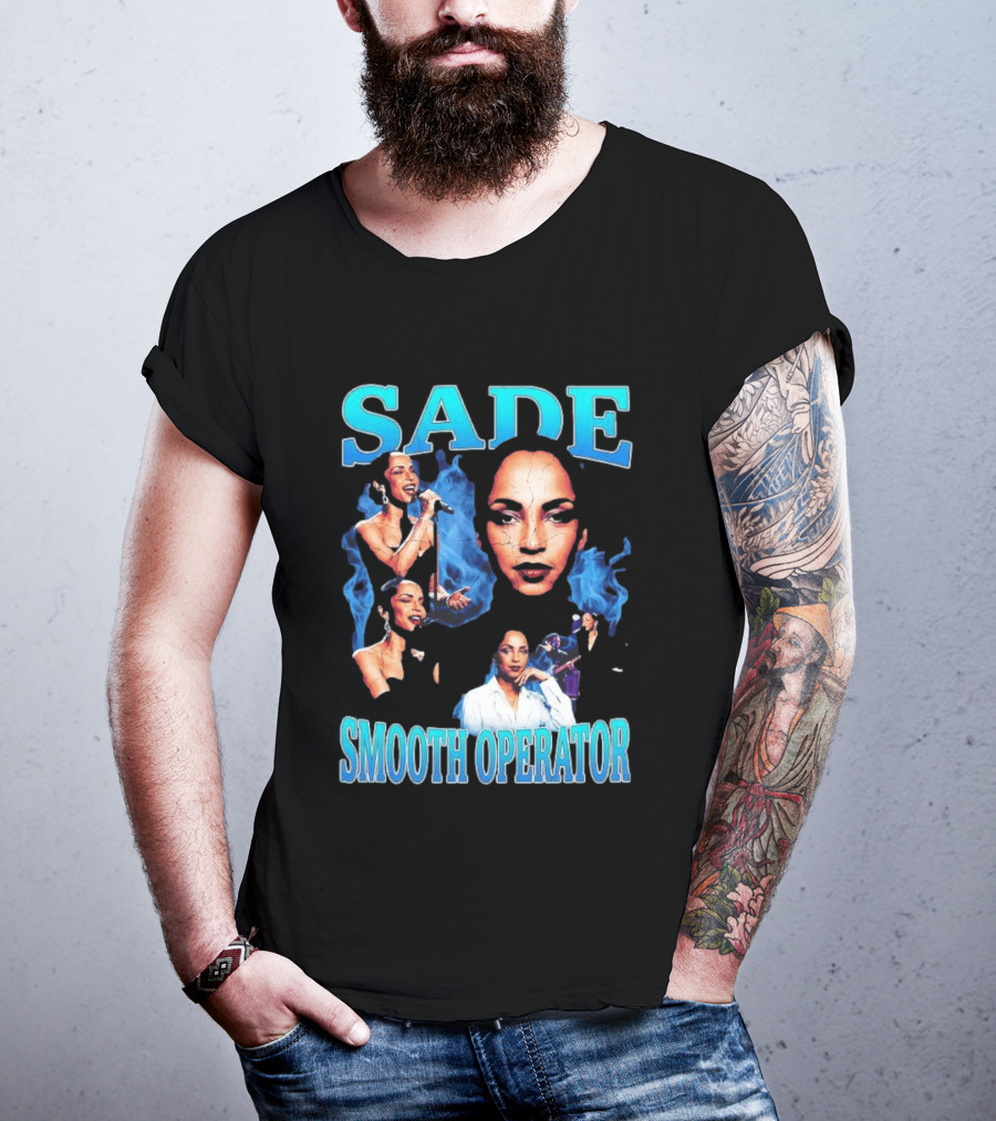 Sade Smooth Operator 90's Iconic Style Retro Music Collage T-Shirt