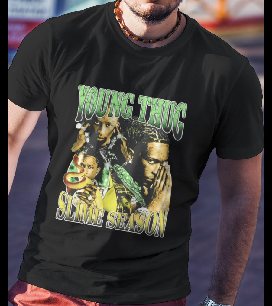 Young Thug Slime Season 90s Nostalgia Graphic Collage T-Shirt