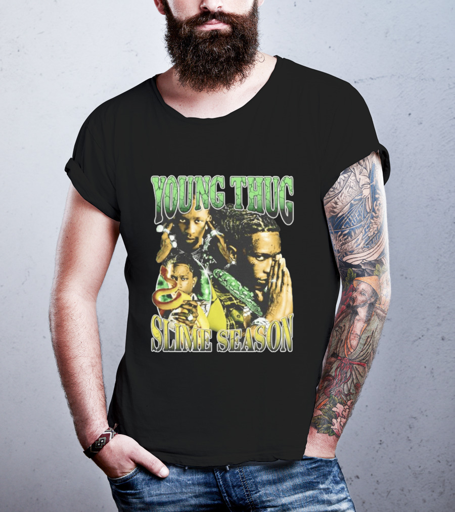 Young Thug Slime Season 90s Nostalgia Graphic Collage T-Shirt