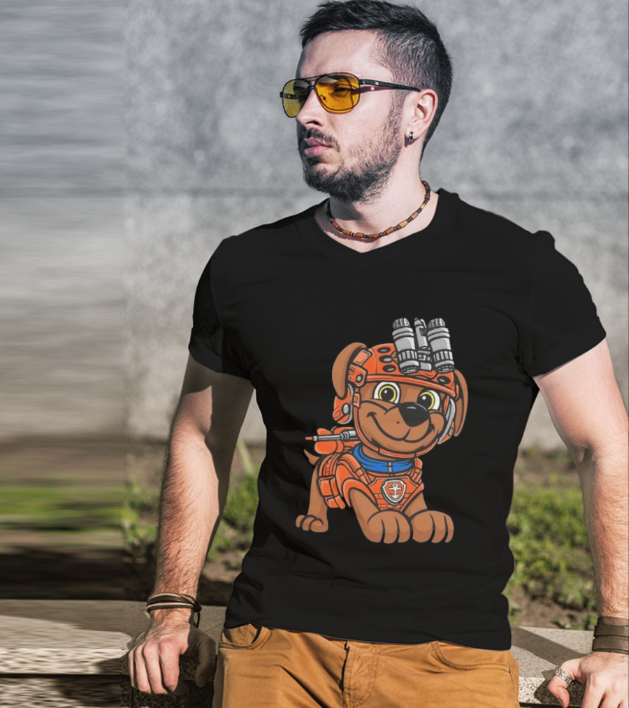 Zuma PAW Patrol Water Rescue Pup With Anchor Emblem And Goggles T-Shirt