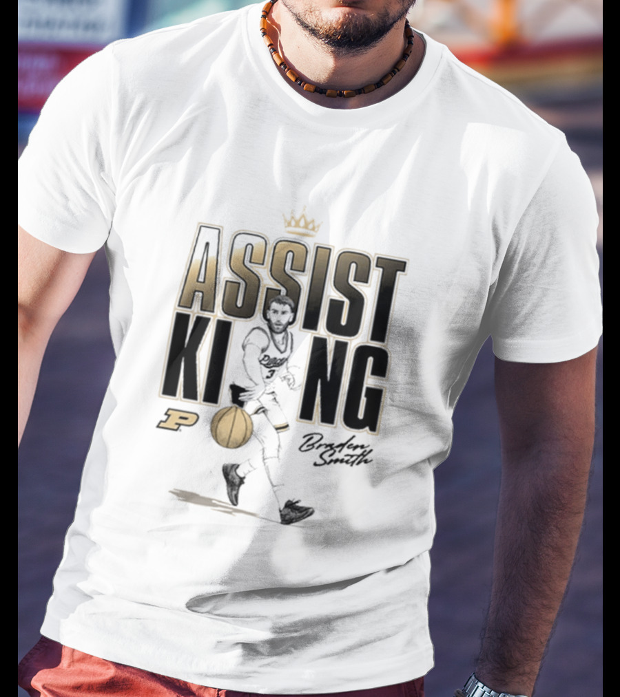 Braden Smith Assist King Purdue Basketball Caricature T-Shirt