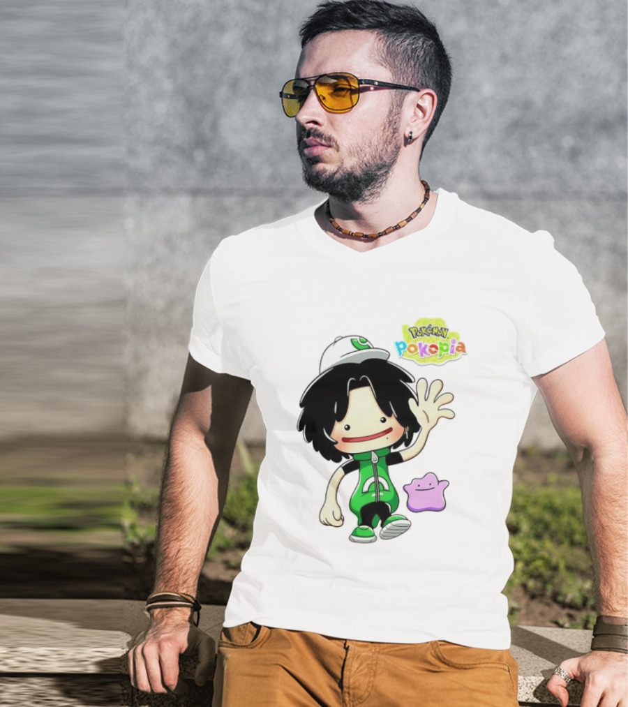 Pokemon Pokopia Cartoon Character With Ditto T-Shirt