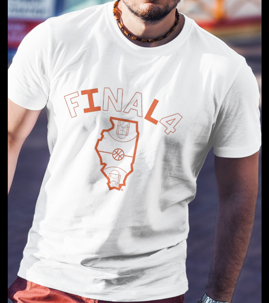 Final 4 Basketball March Madness Illinois State Court T-Shirt