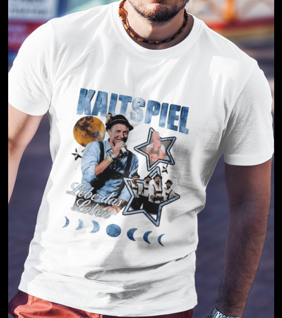 Kaltspiel Lebe Das Leben Moon Phases Band Performance T-Shirt