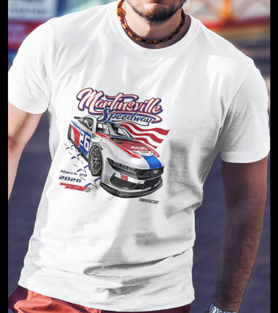 Martinsville Speedway 2026 March Race Event Nascar Car 36 T-Shirt