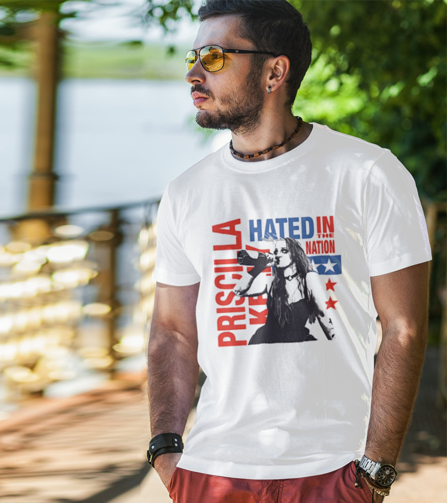 Priscilla Kelly NXT Hated In The Nation Bold Red And Blue T-Shirt