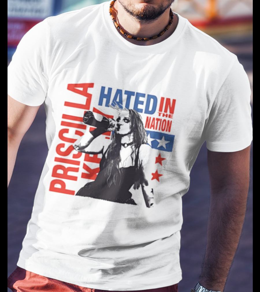 Priscilla Kelly NXT Hated In The Nation Bold Red And Blue T-Shirt