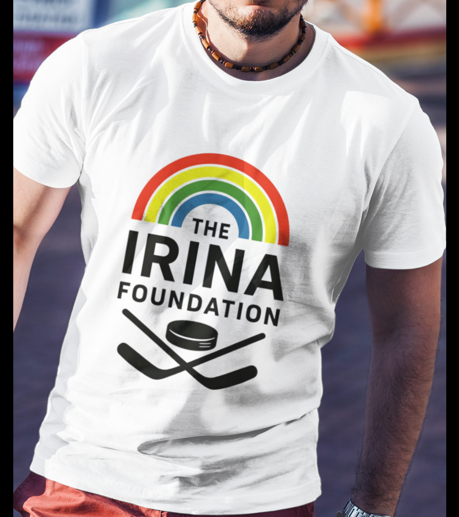 The Irina Foundation Rainbow Hockey Heated Rivalry Shane Ilya T-Shirt