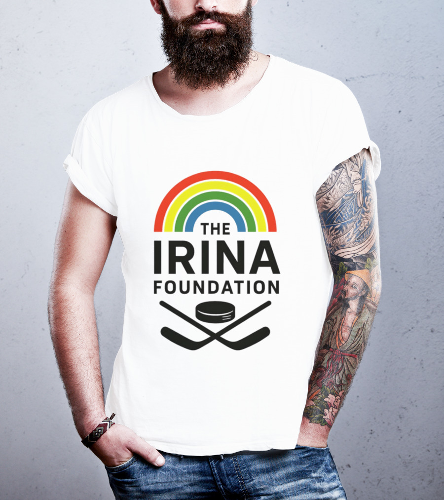 The Irina Foundation Rainbow Hockey Heated Rivalry Shane Ilya T-Shirt