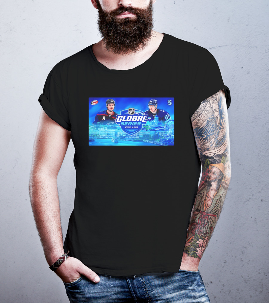 2026 NHL Global Series Finland Carolina Hurricanes Vs Seattle Kraken Helsinki Event T-Shirt