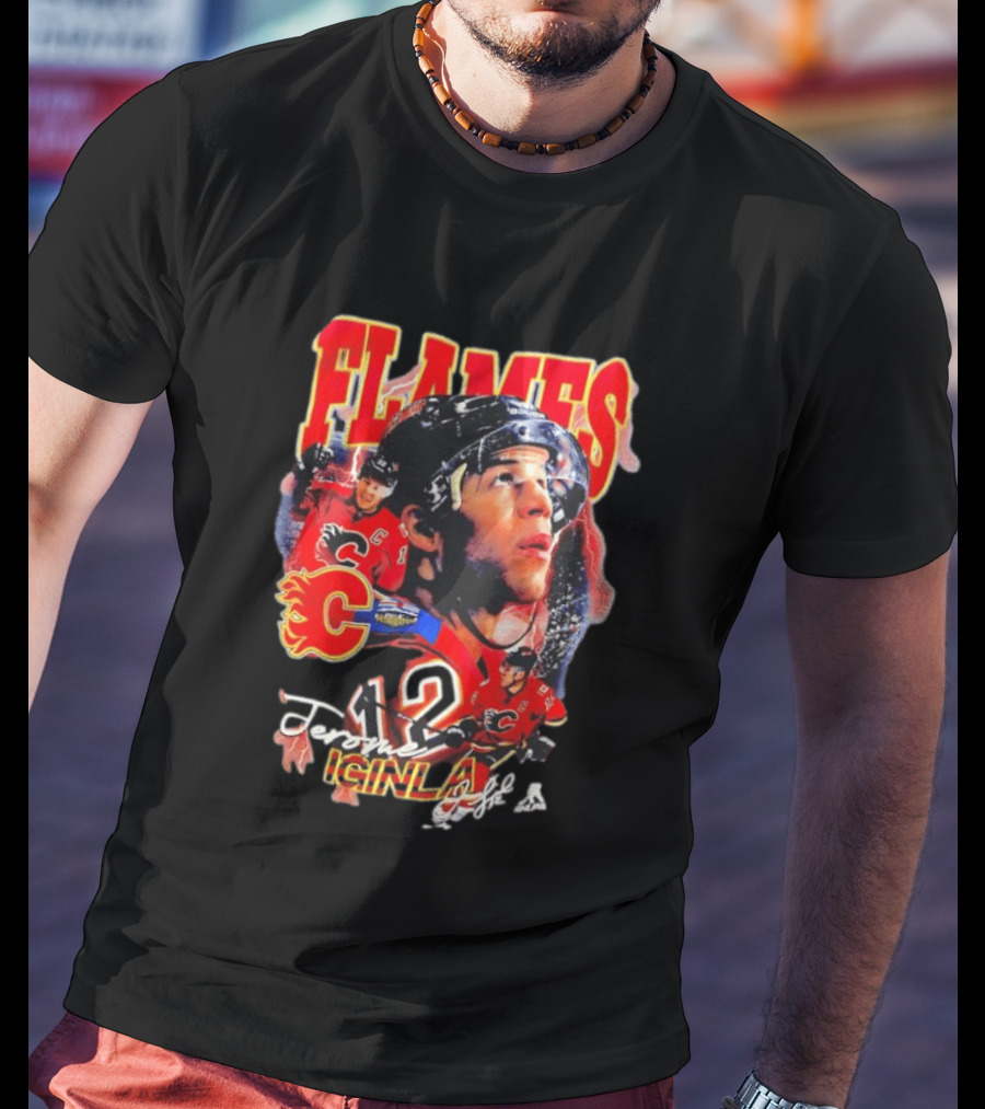 Jarome Iginla Calgary Flames Number 12 Hockey Legend T-Shirt
