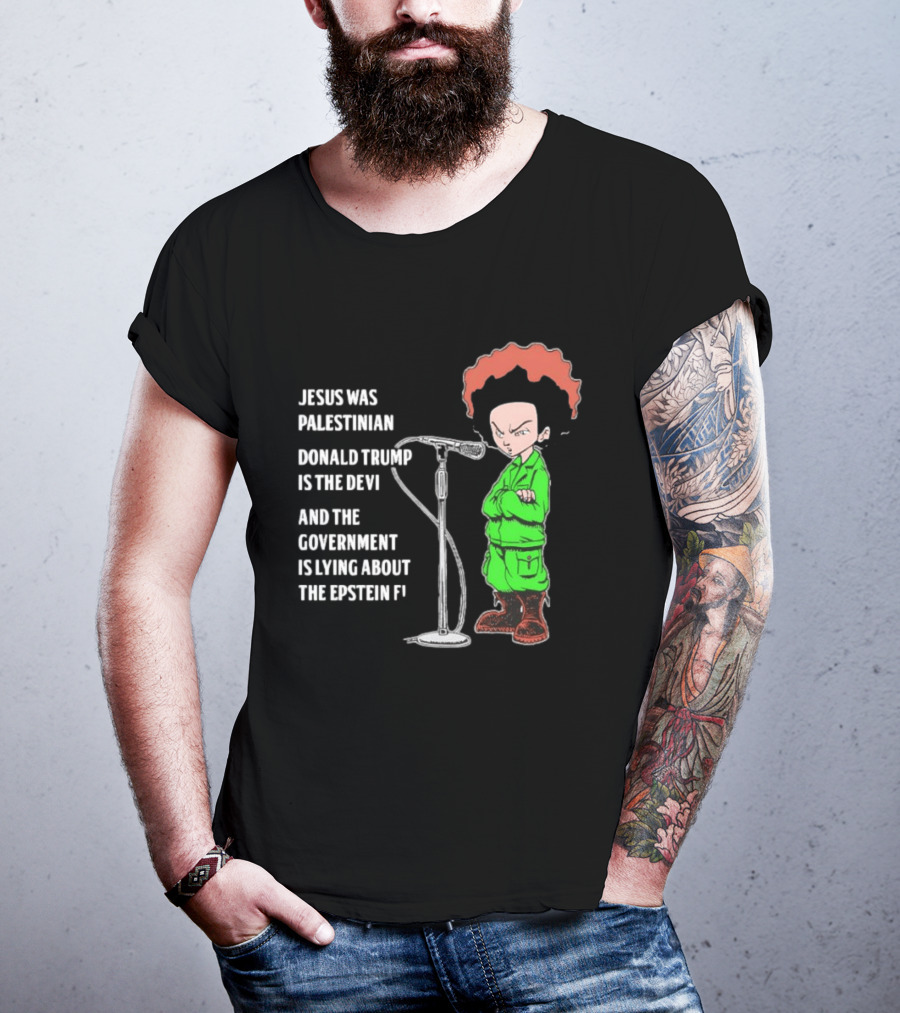 Jesus Was Palestinian Trump Is The Devil Government Lying About Epstein Files T-Shirt
