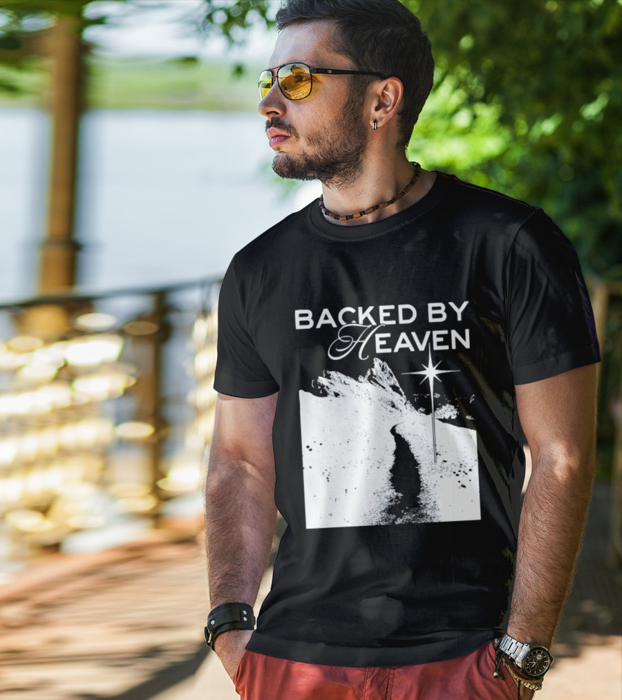 Backed By Heaven Angelic Path With Guiding Star 2026 T-Shirt