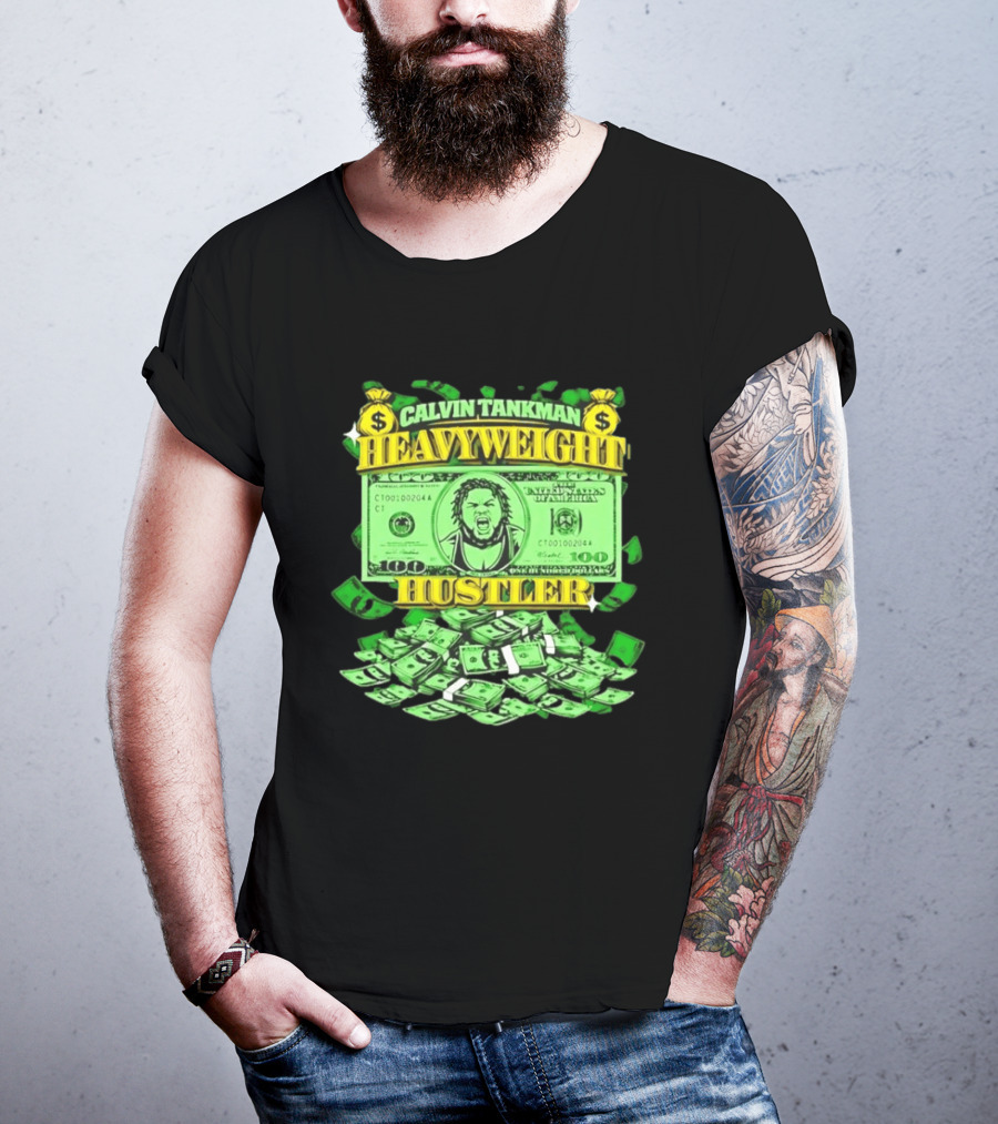 Calvin Tankman Heavyweight Hustler Dollar Bill Graphic Money T-Shirt