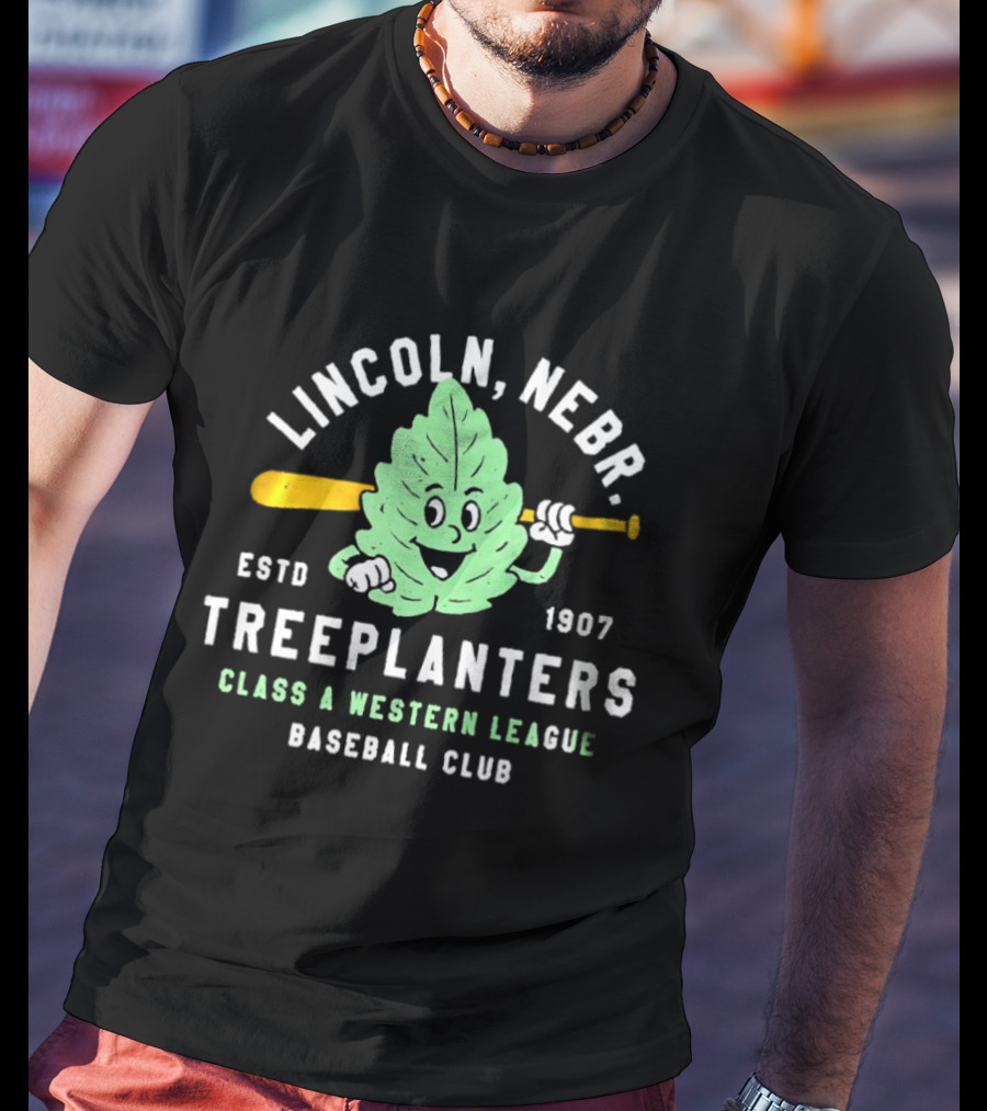 Lincoln Nebr Treeplanters Estd 1907 Class A Western League Baseball Club T-Shirt