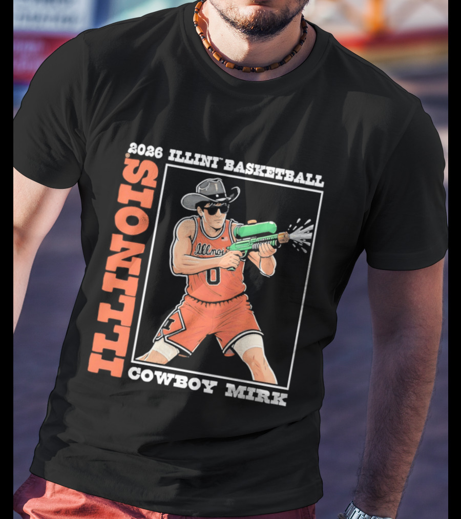 2026 Illinois Basketball Cowboy Mirk T-Shirt