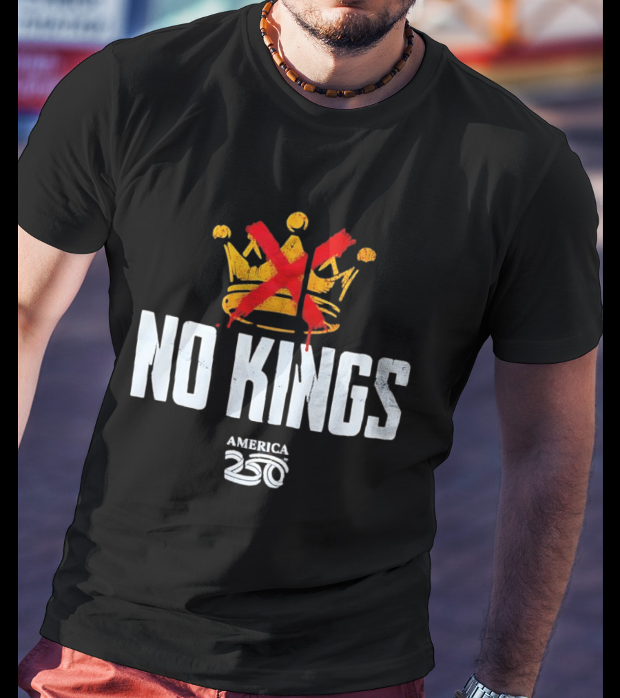 No Kings America 250 Crown Crossed Out T-Shirt