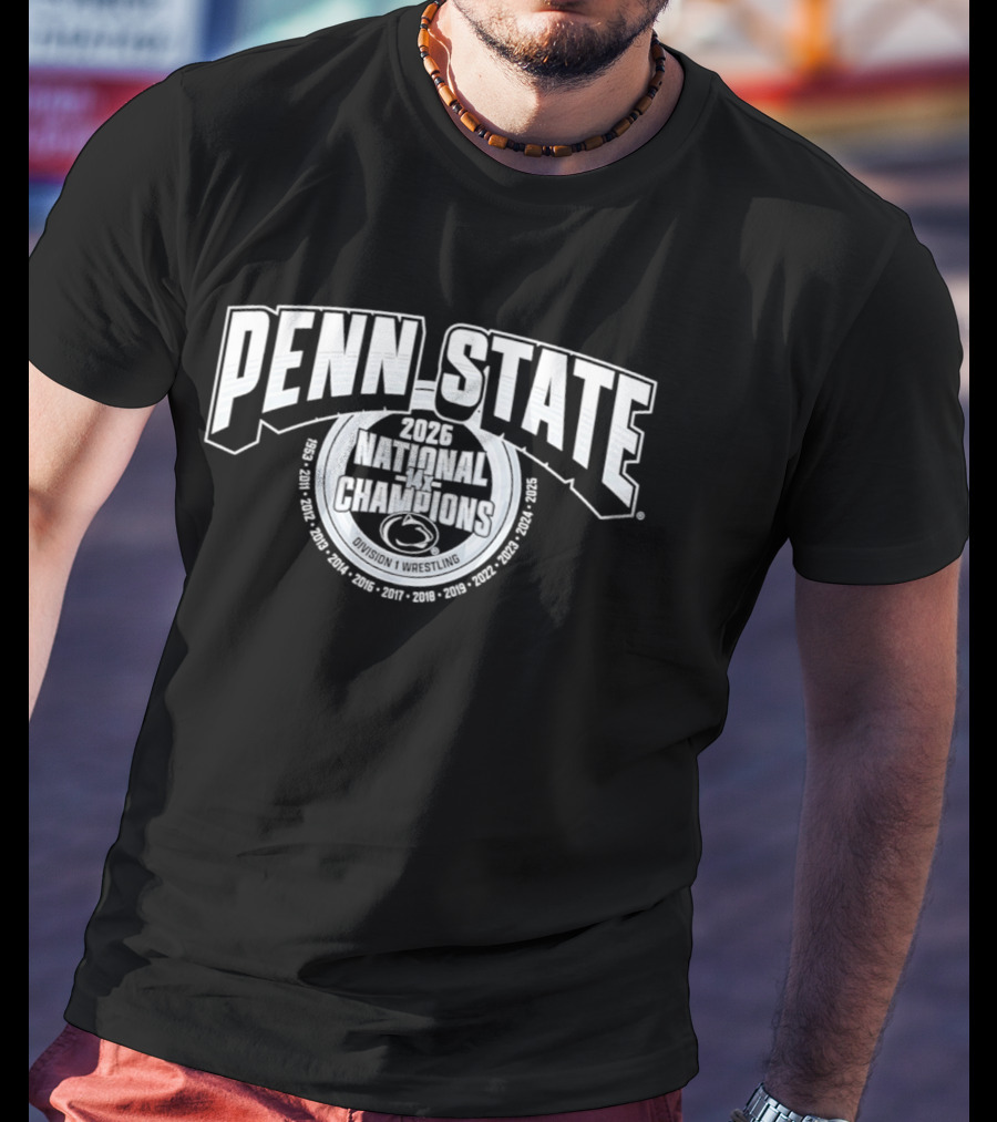 Penn State 2026 National Champions Wrestling 14X T-Shirt