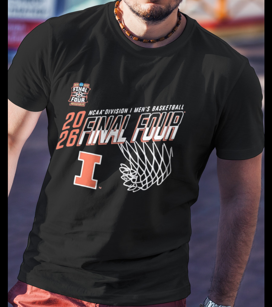 Illinois Fighting Illini NCAA Division I Men's Basketball Final Four 2026 T-Shirt