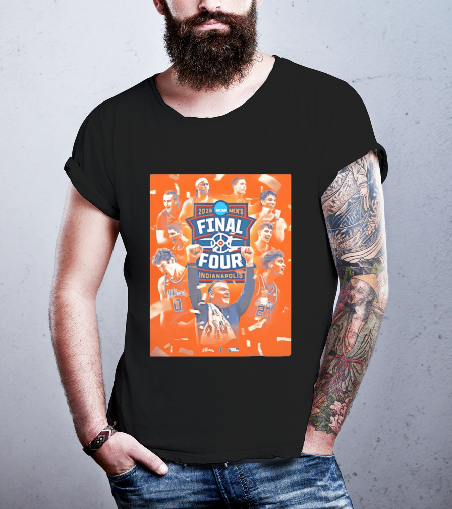2026 NCAA Men's Final Four Indianapolis Illinois Illini Basketball T-Shirt