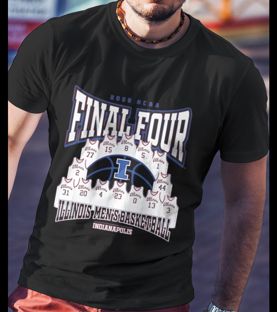 2026 NCAA Final Four Illinois Men's Basketball Indianapolis T-Shirt