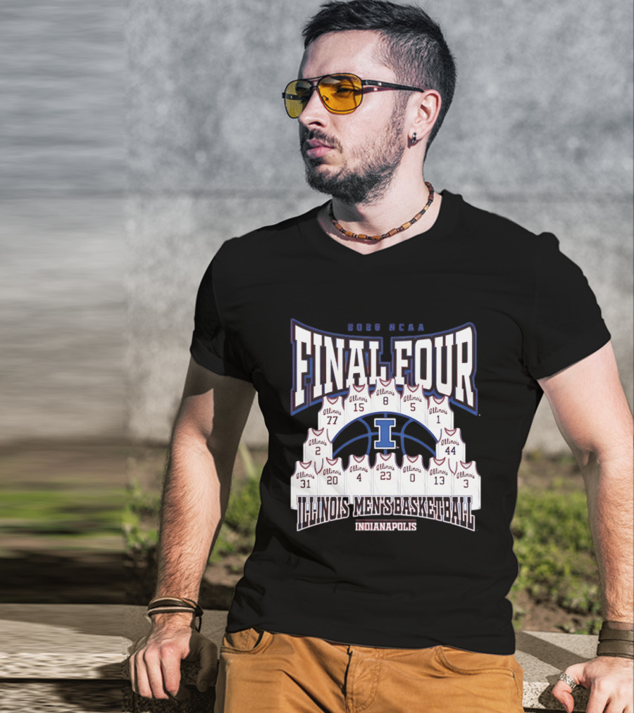 2026 NCAA Final Four Illinois Men's Basketball Indianapolis T-Shirt
