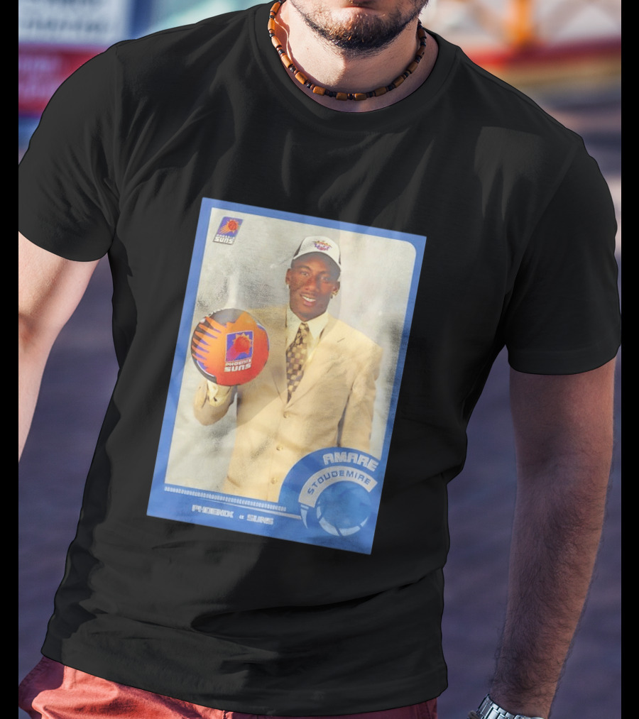 Amar'e Stoudemire Phoenix Suns Basketball Card 2002 Rookie NBA Trading Collectible T-Shirt
