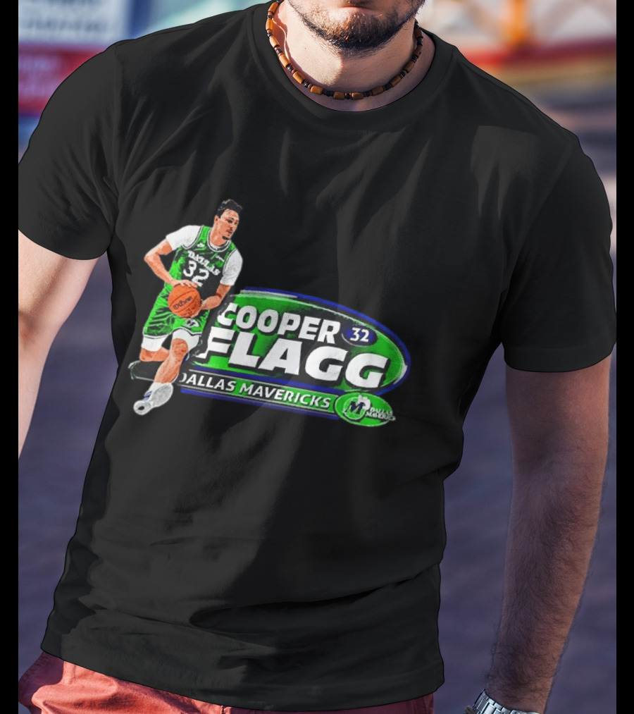 Cooper Flagg Dallas Mavericks 32 ROY Basketball Player T-Shirt