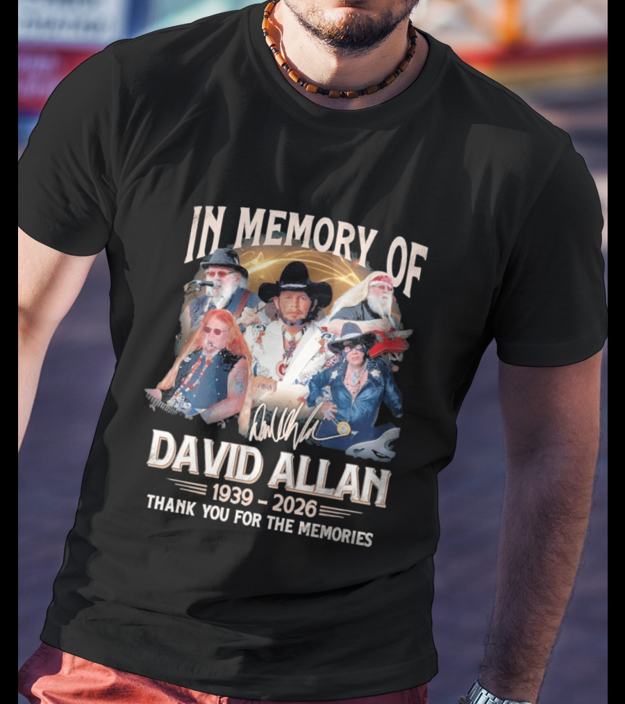 In Memory Of David Allan 1939 2026 Thank You For The Memories Musician T-Shirt
