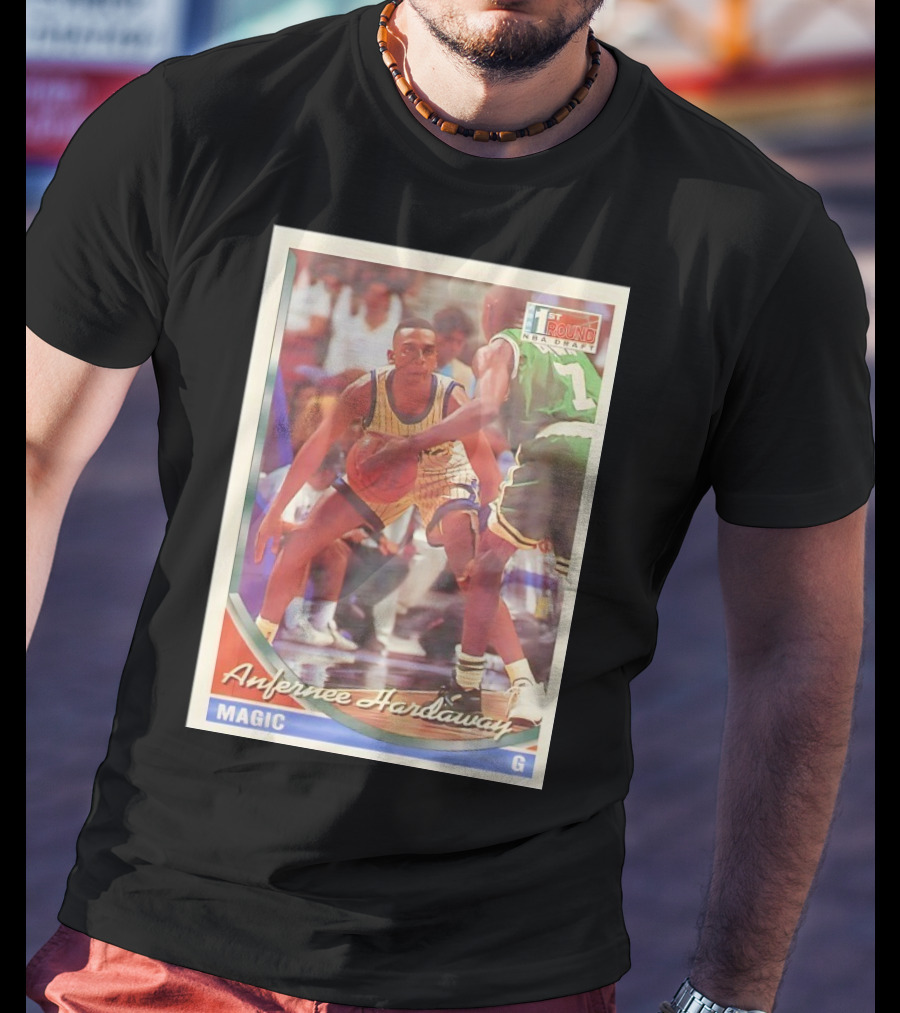 Anfernee Hardaway Magic G First Round NBA Draft 1993 Basketball Card T-Shirt