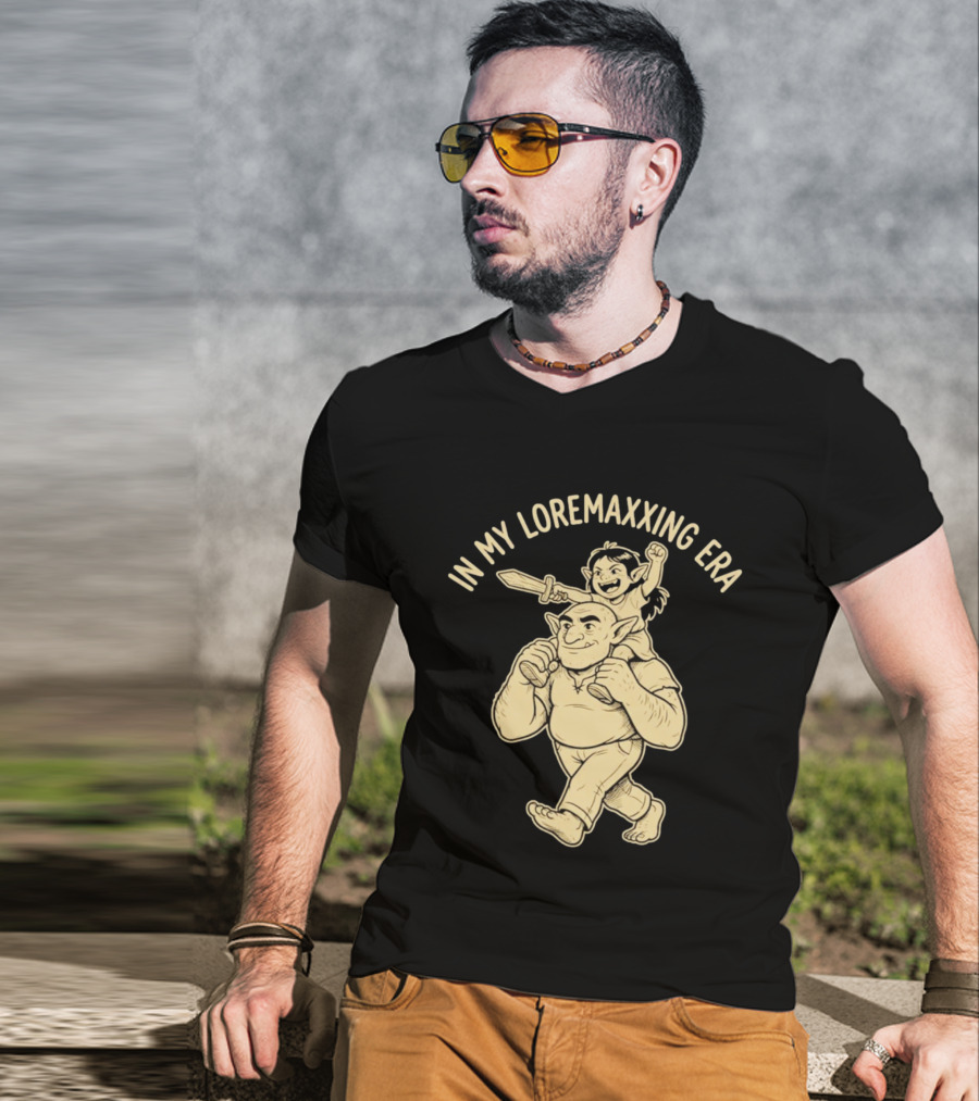 In My Loremaxxing Era Dad Shrek Ogre And Child Adventure T-Shirt