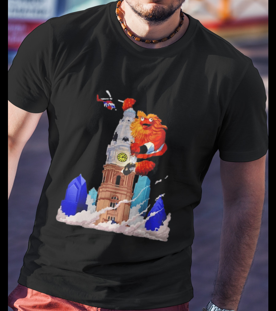 Philadelphia Flyers Gritty William Penn Statue City Hall Adventure T-Shirt