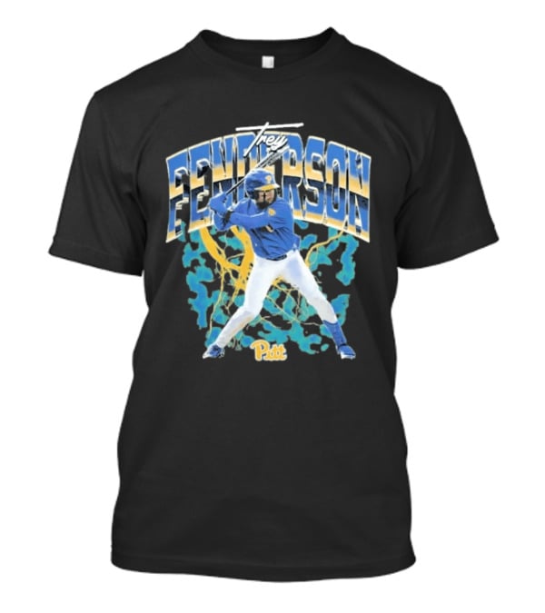 Pittsburgh Panthers Baseball Trey Fenderson Player Collage Pitt T-Shirt