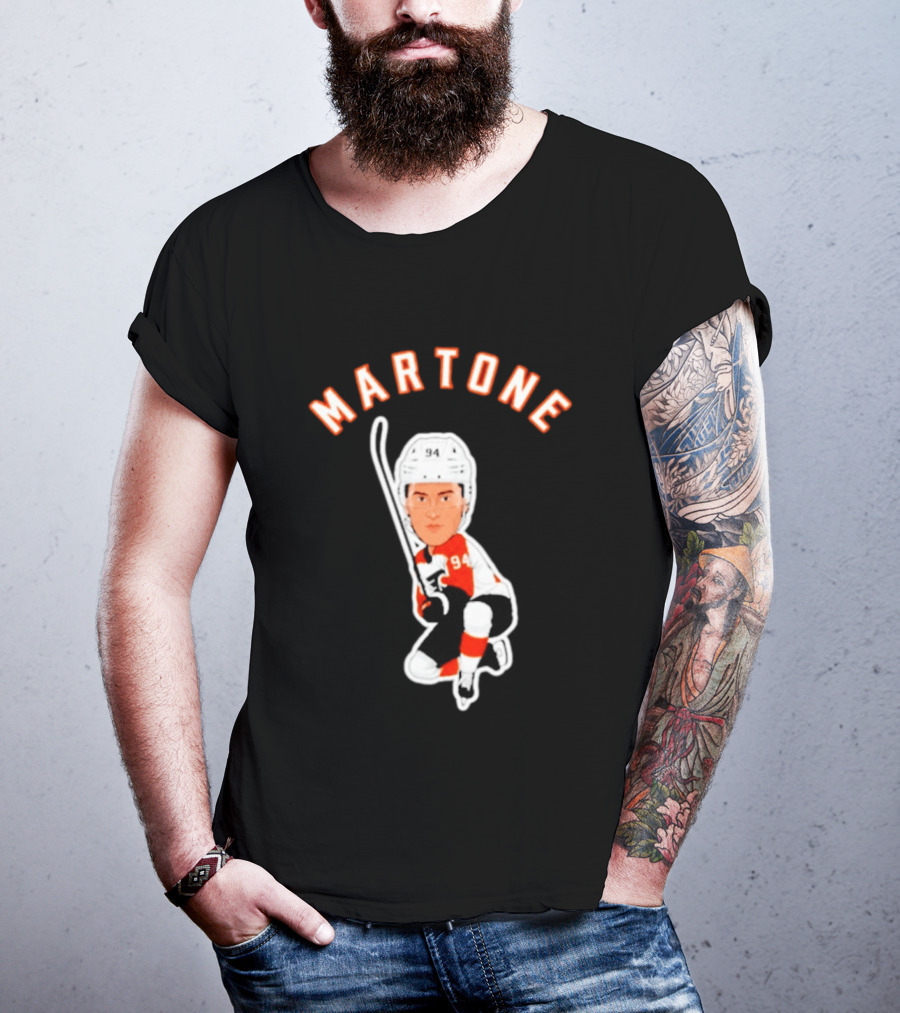 Philadelphia Flyers Porter Martone 94 Hockey Caricature T-Shirt