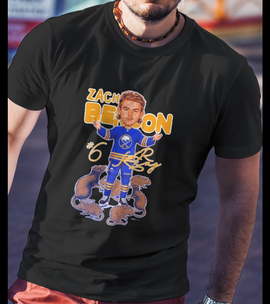 Zach Benson Buffalo Sabres Rat King #6 T-Shirt