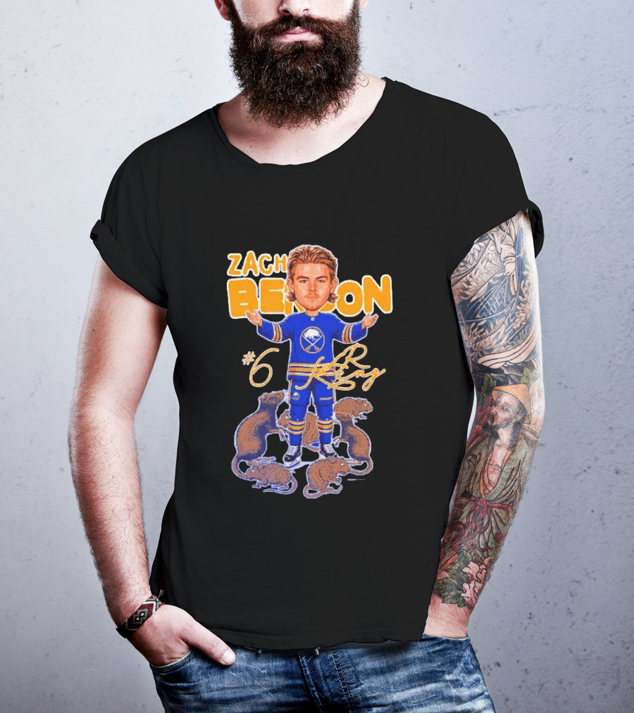 Zach Benson Buffalo Sabres Rat King #6 T-Shirt