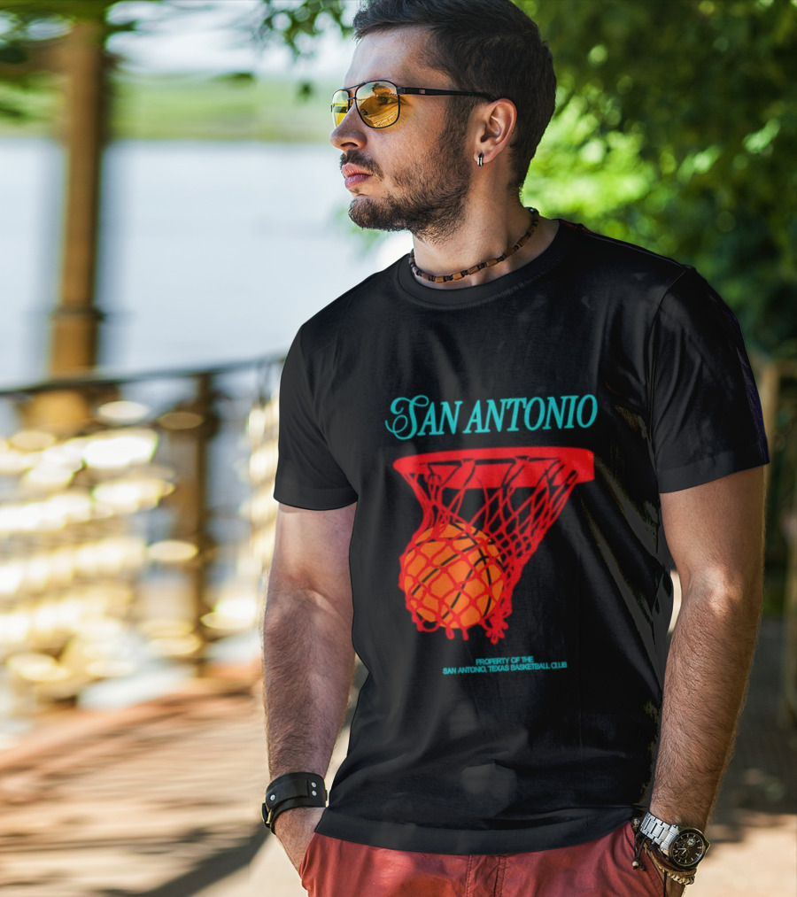 San Antonio Spurs Basketball Property Of The San Antonio Texas Basketball Club T-Shirt