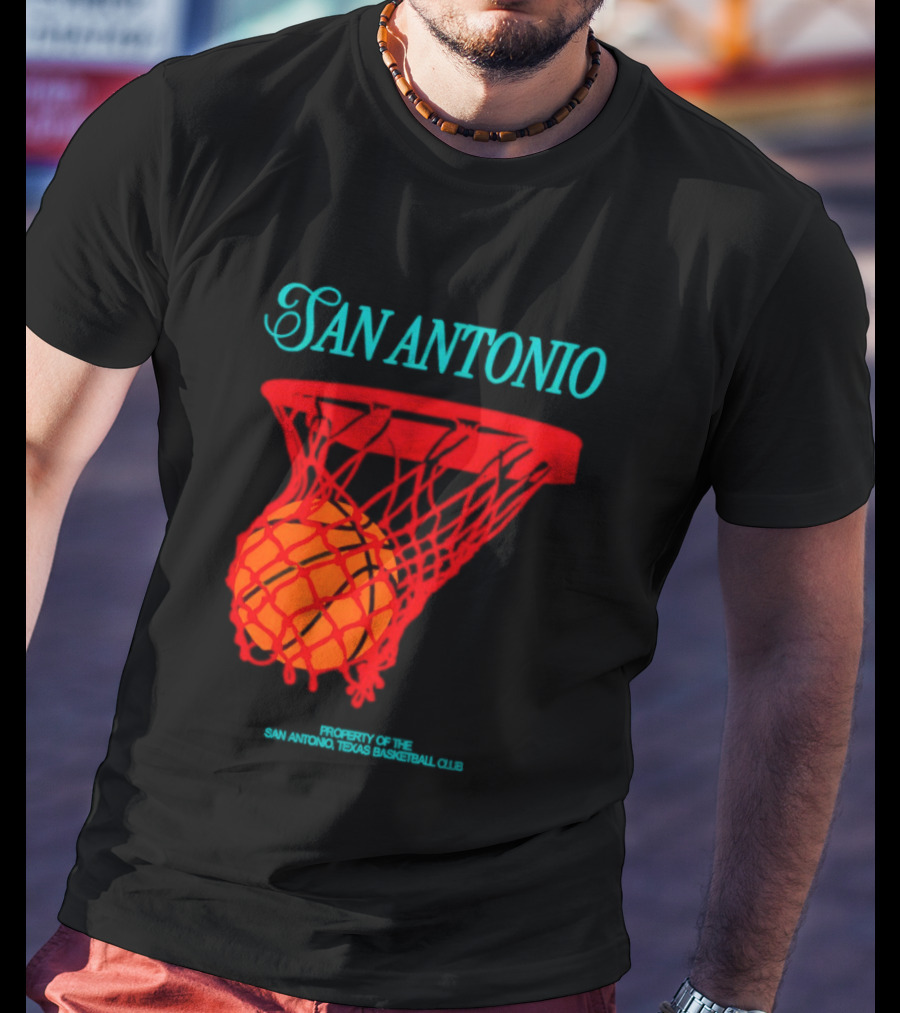 San Antonio Spurs Basketball Property Of The San Antonio Texas Basketball Club T-Shirt