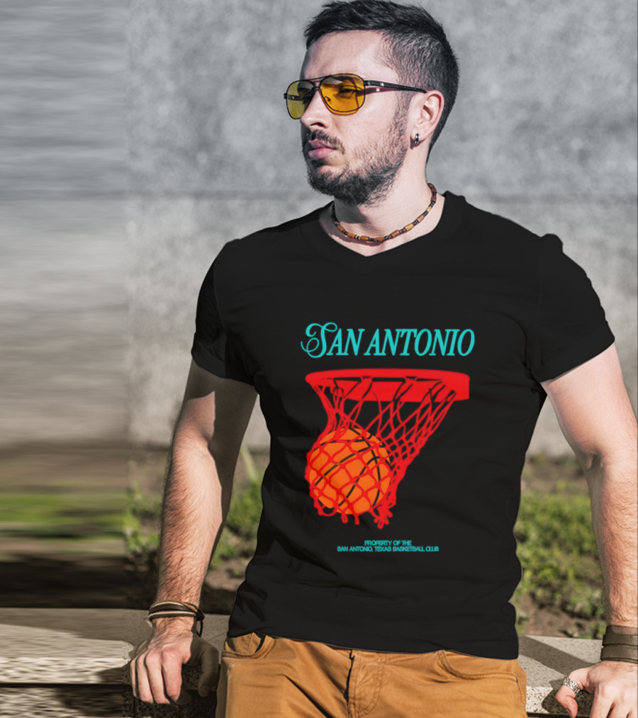 San Antonio Spurs Basketball Property Of The San Antonio Texas Basketball Club T-Shirt
