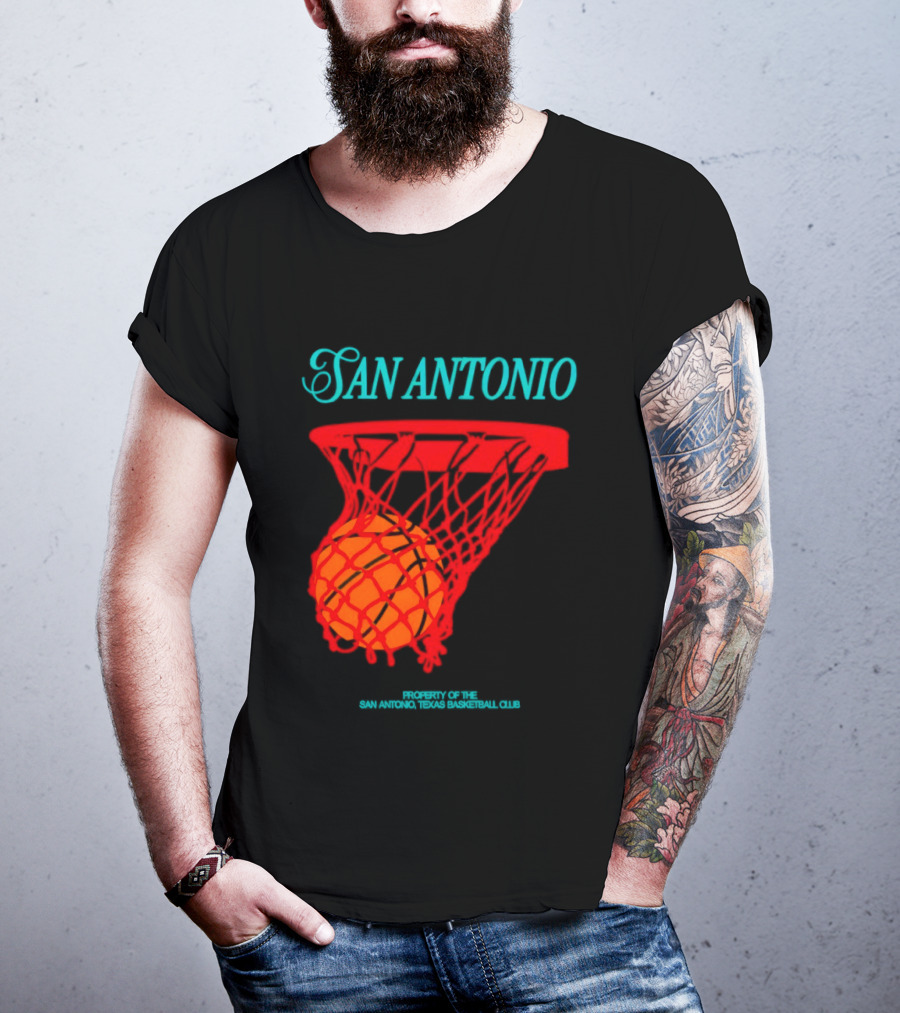 San Antonio Spurs Basketball Property Of The San Antonio Texas Basketball Club T-Shirt