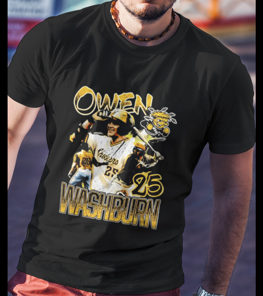 Owen Washburn Wichita State Shockers Baseball Celebration 25 T-Shirt
