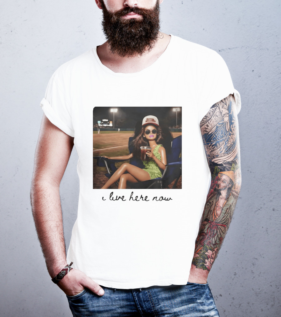 Barbie Doll Baseball Mom Kansas Ballers I Live Here Now T-Shirt