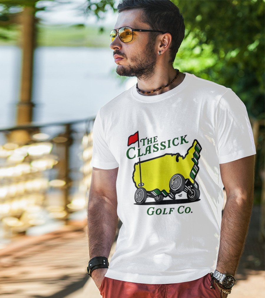 The Classick Golf Co Masters USA Map Golf Cart T-Shirt