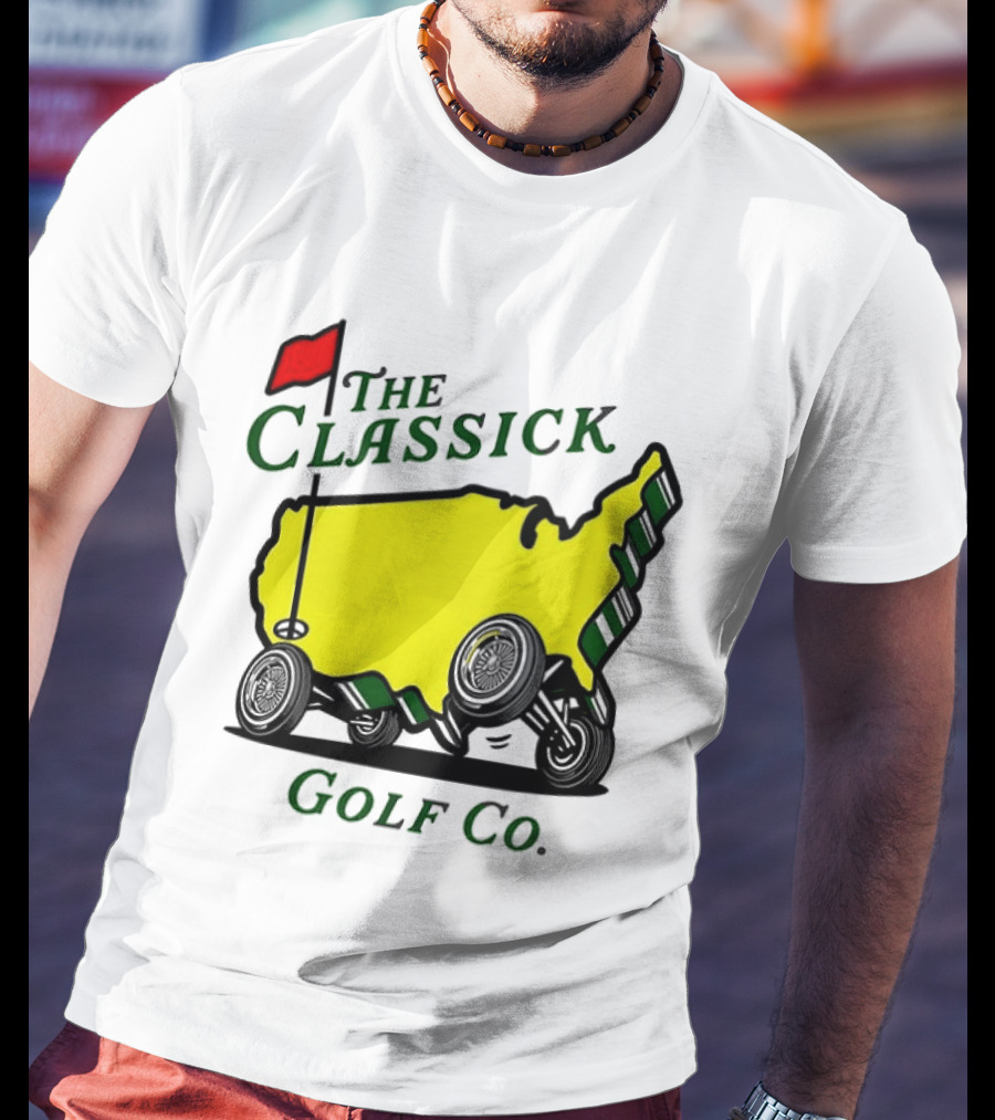 The Classick Golf Co Masters USA Map Golf Cart T-Shirt